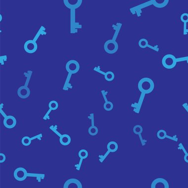 Mavi tuş simgesi mavi arkaplanda izole edilmiş pürüzsüz desen. Vektör İllüstrasyonu