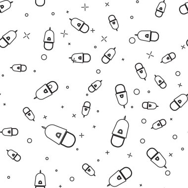 Siyah çizgi polis şapkası, beyaz arka planda izole edilmiş papağan ikonu. Polis şapkası işareti. Vektör İllüstrasyonu