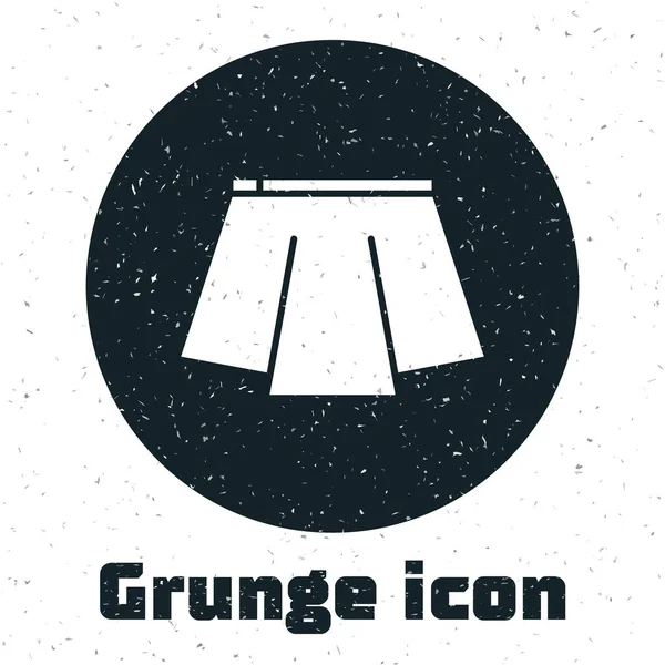Grunge Skirt Icon Isolated White Background Vector Illustration — 스톡 벡터