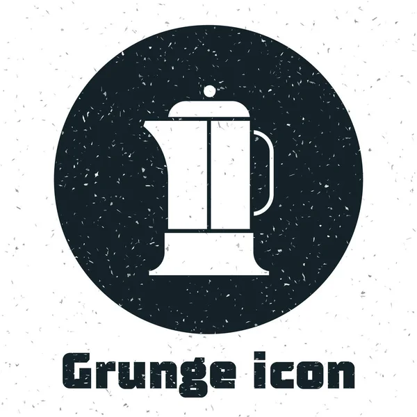 Grunge Icône Presse Française Isolé Sur Fond Blanc Illustration Vectorielle — Image vectorielle