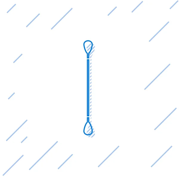 Blaue Linie Wattestäbchen Für Ohren Symbol Isoliert Auf Weißem Hintergrund — Stockvektor