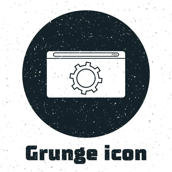 Grunge Symbol Isoliert Auf Weißem Hintergrund Anpassung Service Wartung Reparatur — Stockvektor