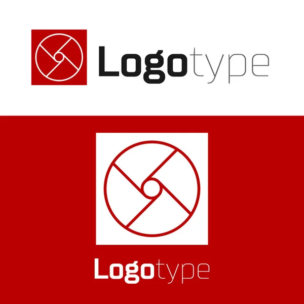 Ícone Ventilação Vermelho Isolado Fundo Branco Elemento Modelo Design Logotipo — Vetor de Stock