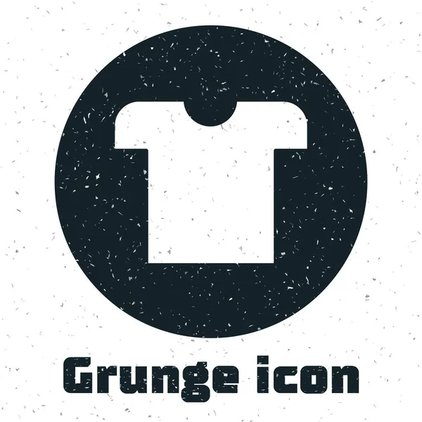 Icône Grunge Shirt Isolé Sur Fond Blanc Illustration Vectorielle — Image vectorielle