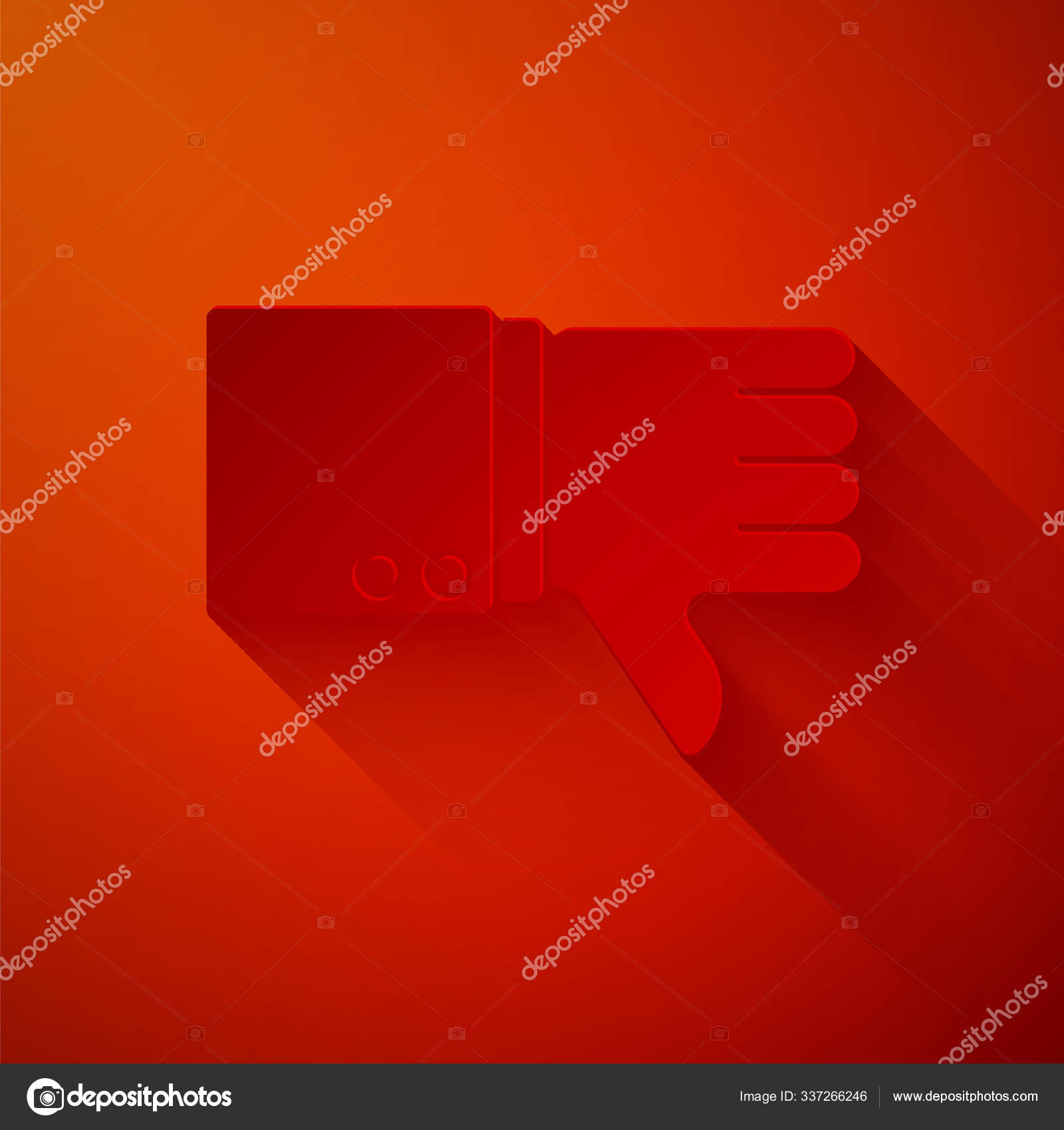 紙カット赤い背景に隔離されたアイコンを嫌う 紙のアートスタイル ベクターイラスト ストックベクター C Vectorvalera Gmail Com