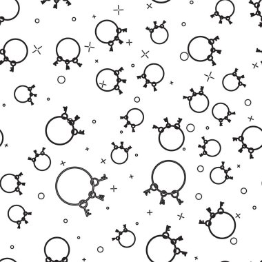 Siyah çizgi Eski tuşlar simgesi beyaz arkaplanda izole edilmiş pürüzsüz desen. Vektör İllüstrasyonu