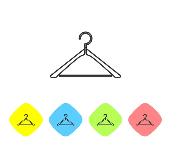 Graue Linie Kleiderschrank Symbol Isoliert Auf Weißem Hintergrund Garderobensymbol Kleiderservice — Stockvektor