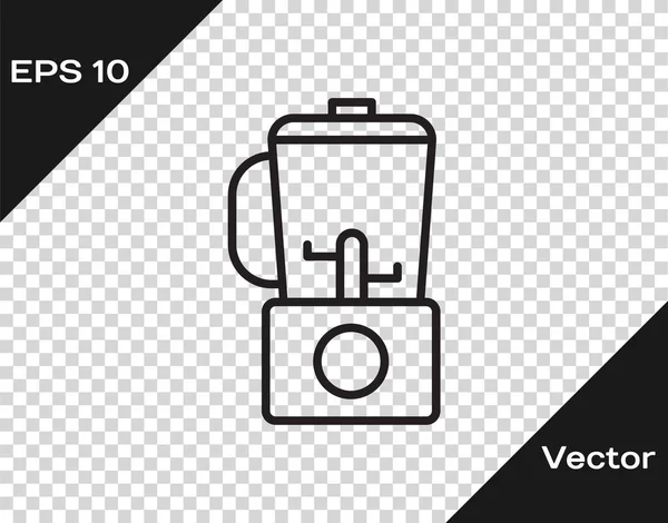 Schwarze Linie Blender Symbol Isoliert Auf Transparentem Hintergrund Elektrischer Küchenmixer — Stockvektor
