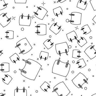 Siyah çizgi vücut zırhı ikonu beyaz arka planda kusursuz desen izole etti. Vektör İllüstrasyonu