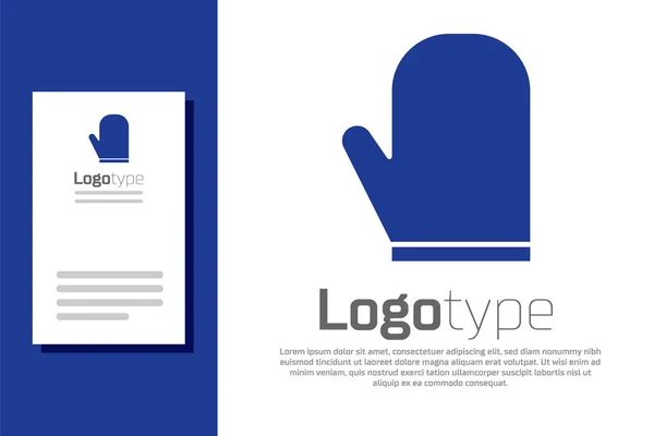 글러브 아이콘은 배경에 분리되어 있습니다 건포도 표지판이야 장갑이요 디자인 템플릿 — 스톡 벡터