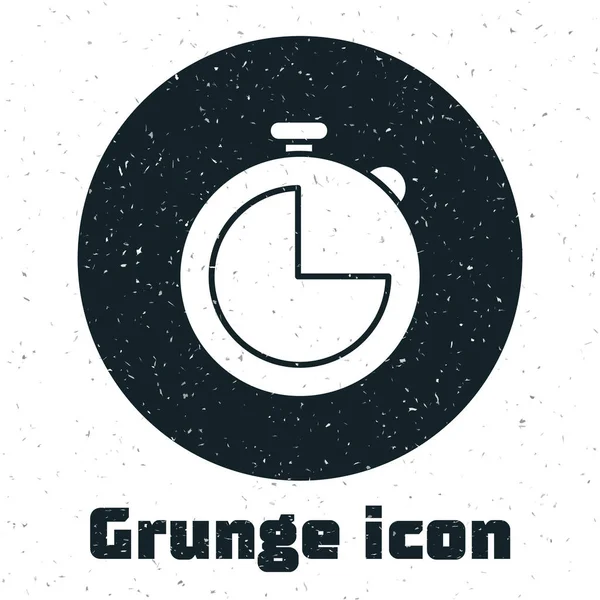 Ícone Temporizador Grunge Kitchen Isolado Fundo Branco Utensílio Cozinha Ilustração — Vetor de Stock