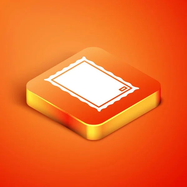 Isometrisk Bild Ikon Isolerad Orange Bakgrund Vektor Illustration — Stock vektor
