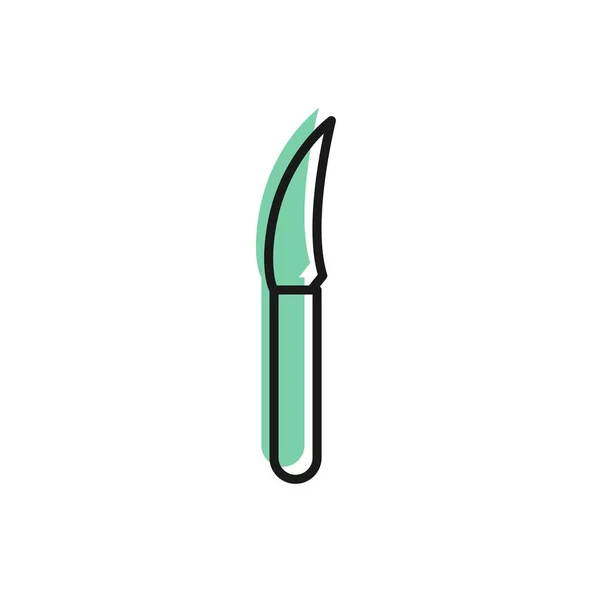 Knife 아이콘은 배경에서 분리되었다 리어스의 상징이야 사기적 — 스톡 벡터