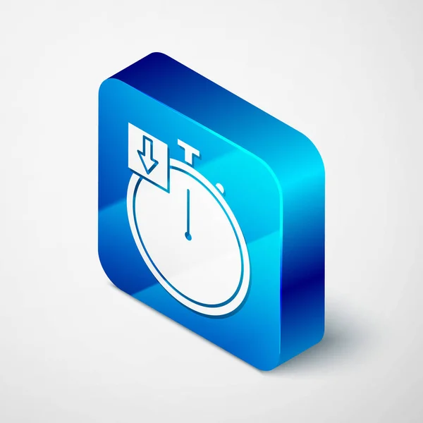 Isometric Stopwatch Icon Isolated White Background Time Timer Sign Chronometer — 스톡 벡터