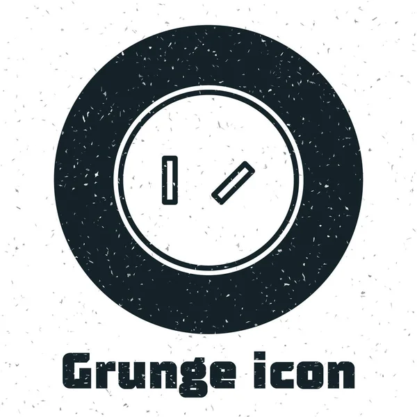 Icono Escudo Madera Grunge Aislado Sobre Fondo Blanco Seguridad Seguridad — Vector de stock