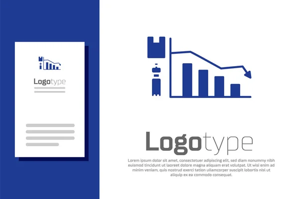 Ikona Infografiki Blue Ecology Wyizolowana Białym Tle Element Szablonu Logo — Wektor stockowy