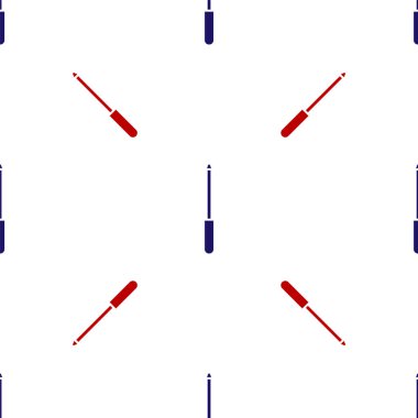 Mavi ve kırmızı bıçak keskinleştirici ikonu beyaz arka planda izole edilmiş pürüzsüz desen. Vektör İllüstrasyonu
