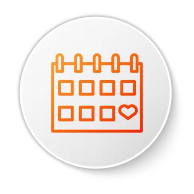 Turuncu çizgi. Gezegendeki ikon kirliliği sorunu beyaz arka planda izole edilmiş. Çöpler, plastikler, gezegendeki poşetler. Beyaz daire düğmesi. Vektör İllüstrasyonu