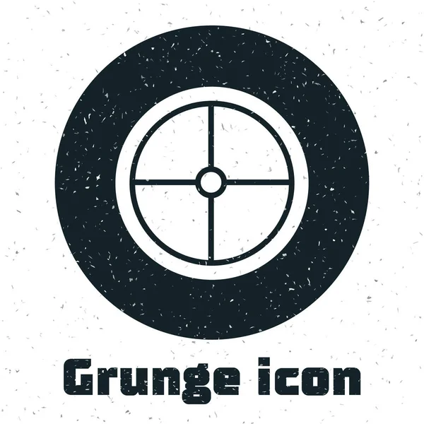 Grunge Wooden Shield Icon Isolated White Background Security Safety Protection — 스톡 벡터