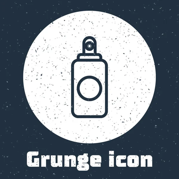 Grunge Vonal Spray Lehet Légfrissítő Hajlakk Dezodor Izzadásgátló Ikon Elszigetelt — Stock Vector