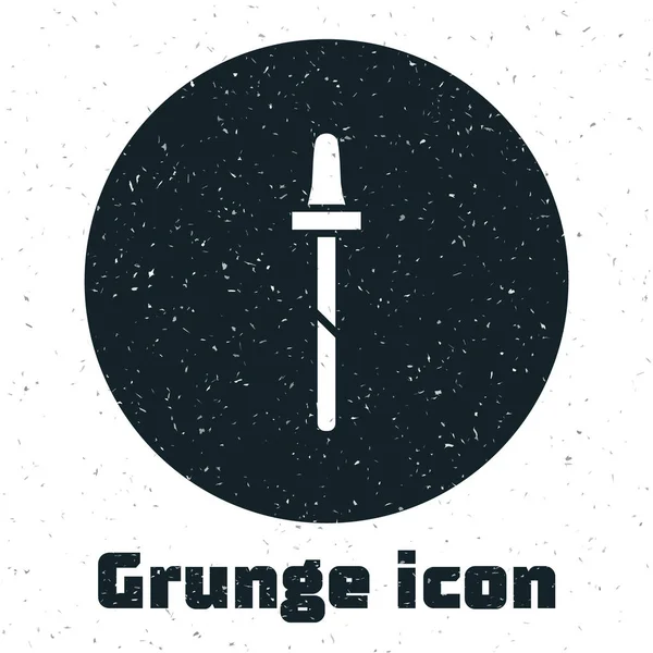 Значок Grunge Pipette Выделен Белом Фоне Элемент Медицинского Косметического Химического — стоковый вектор
