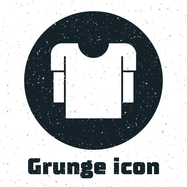 Grunge Long Sleeve Shirt Icon Isolated White Background Vector Illustration — Stock Vector