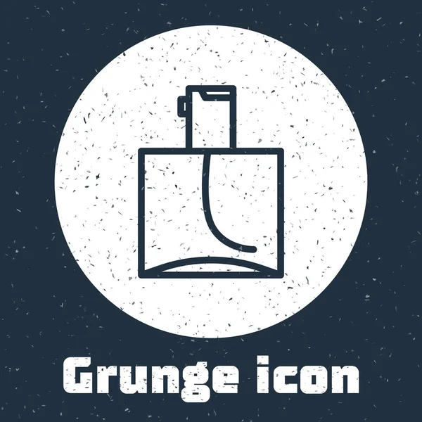 Grunge Line Parfüm Ikone Isoliert Auf Grauem Hintergrund Monochrome Vintage — Stockvektor