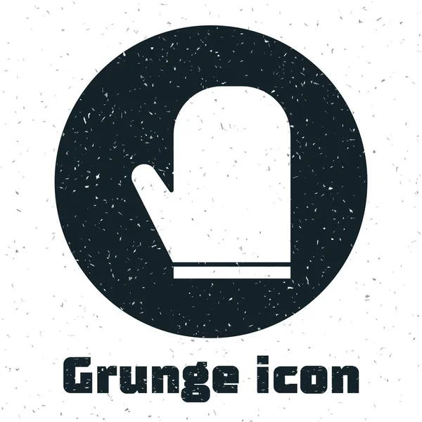 Guante Grunge Oven Icono Aislado Sobre Fondo Blanco Señal Del — Archivo Imágenes Vectoriales