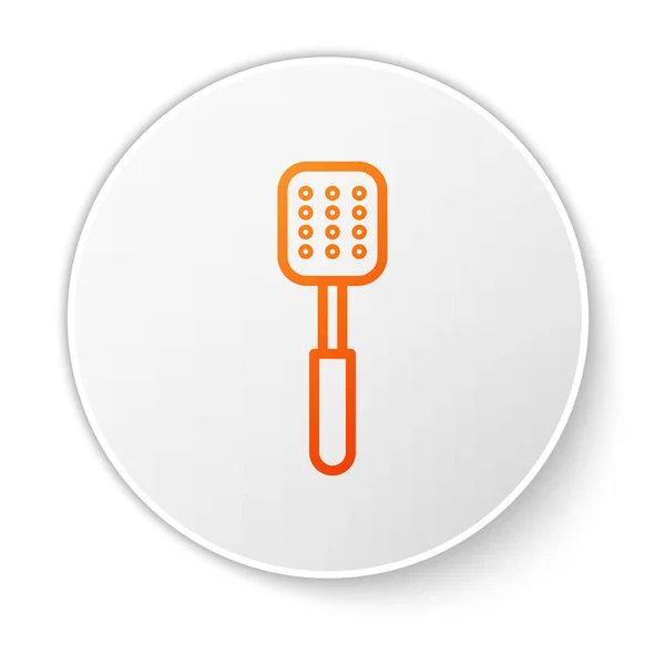 Иконка Оранжевой Линии Шпателя Выделена Белом Фоне Кухонная Икона Лопатки — стоковый вектор
