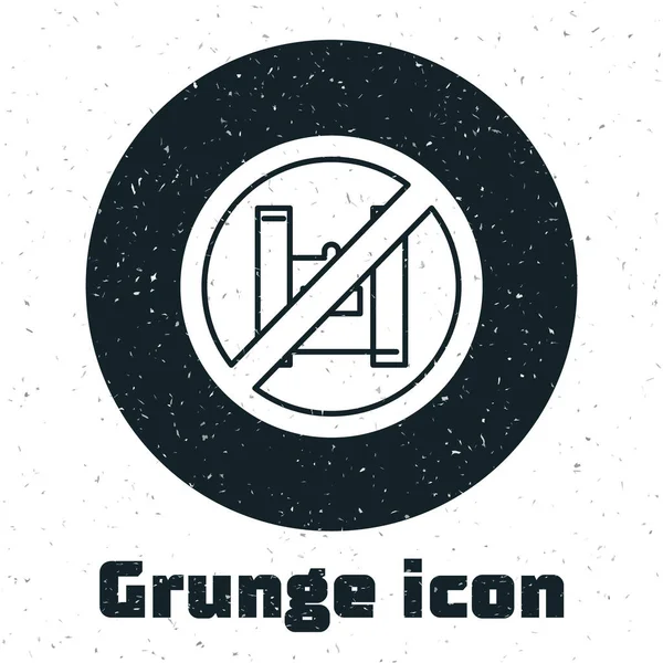 Grunge Decir Las Bolsas Plástico Icono Póster Aislado Sobre Fondo — Vector de stock