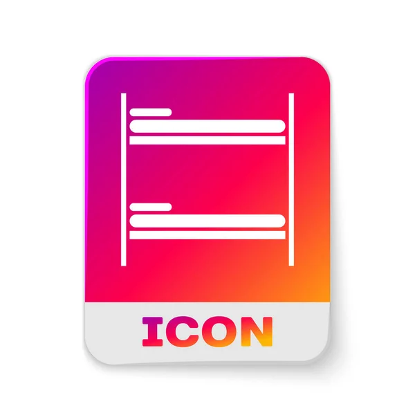 Icono Litera Blanca Aislado Sobre Fondo Blanco Botón Color Rectángulo — Vector de stock