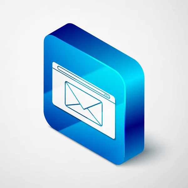 Isometric Mail Mail Icône Isolée Sur Fond Blanc Mail Symbole — Image vectorielle