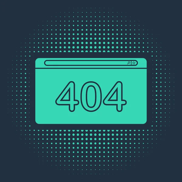 Página Verde Con Icono Error 404 Aislado Sobre Fondo Azul — Archivo Imágenes Vectoriales