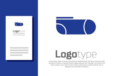 Mavi spor çorap ikonu beyaz arkaplanda izole edilmiş. Logo tasarım şablonu elemanı. Vektör İllüstrasyonu
