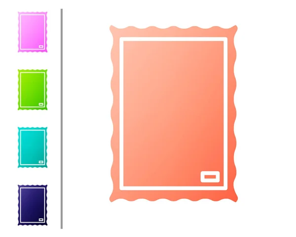 Coral Picture Icon Isolated White Background Set Color Icons Vector — ストックベクタ