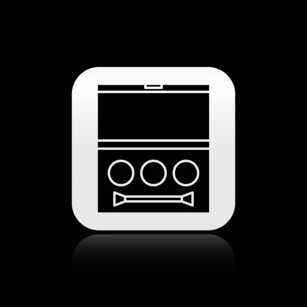 Ícone do aplicativo de relógio com sombra longa. ícone de app quadrado  estilizado e plano com sombra longa