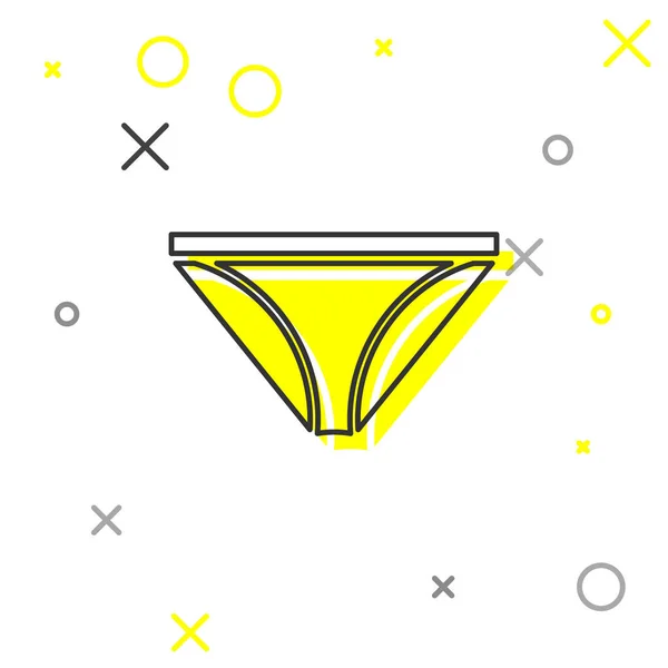 Grey Line Men Underpants Icon Isolated White Background Man Underwear — ストックベクタ