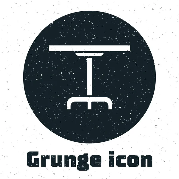 Grunge Table Symbol Isoliert Auf Weißem Hintergrund Vektorillustration — Stockvektor