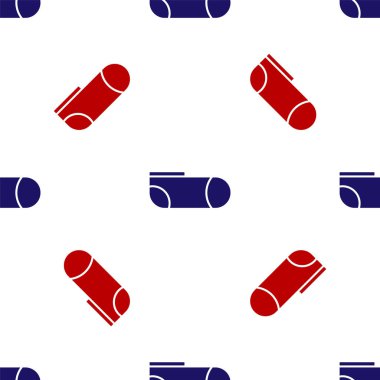 Mavi ve kırmızı spor çorap ikonu beyaz arka planda izole edilmiş pürüzsüz desen. Vektör İllüstrasyonu