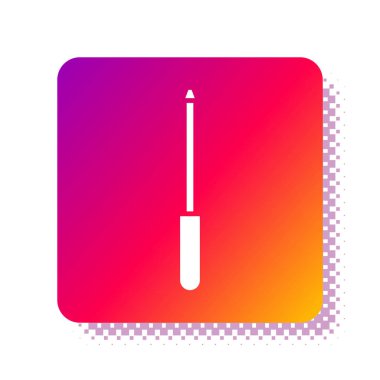 Beyaz Bıçak bileyicisi simgesi beyaz arkaplanda izole edildi. Kare renk düğmesi. Vektör İllüstrasyonu