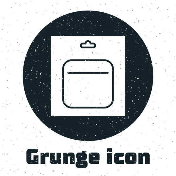 Grunge Μπαταρία Πακέτο Εικονίδιο Απομονώνονται Λευκό Φόντο Σύμβολο Κεραυνός Εικονογράφηση — Διανυσματικό Αρχείο