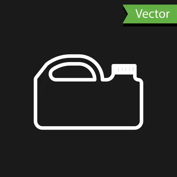 Línea Blanca Bote Plástico Para Máquina Motor Icono Aceite Aislado — Vector de stock