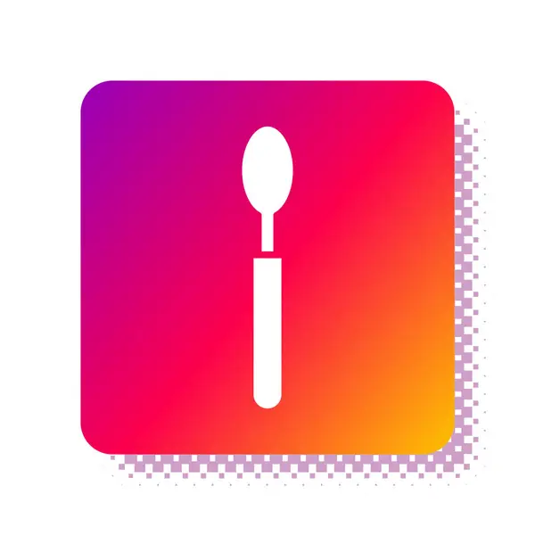 White Spoon Icon Isolated White Background Cooking Utensil Cutlery Sign — 스톡 벡터