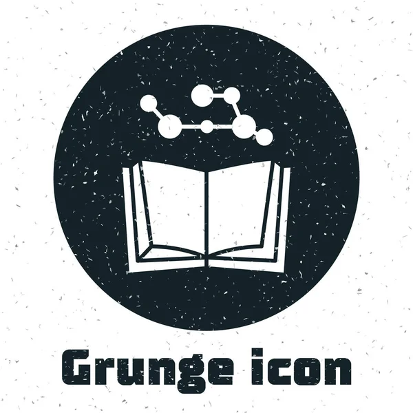 Grunge Open Book Icon Isoliert Auf Weißem Hintergrund Vektorillustration — Stockvektor
