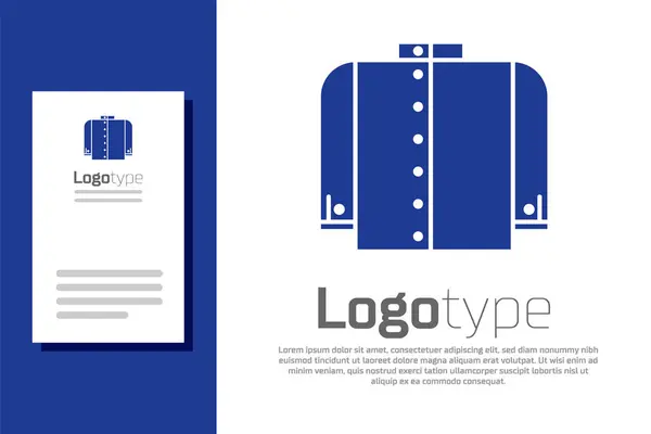 Blauw Shirt Pictogram Geïsoleerd Witte Achtergrond Logo Ontwerp Template Element — Stockvector