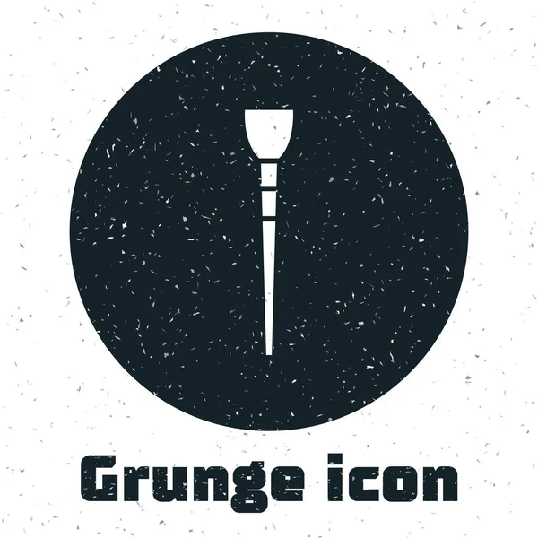 Grunge Make Pinsel Symbol Isoliert Auf Weißem Hintergrund Vektorillustration — Stockvektor