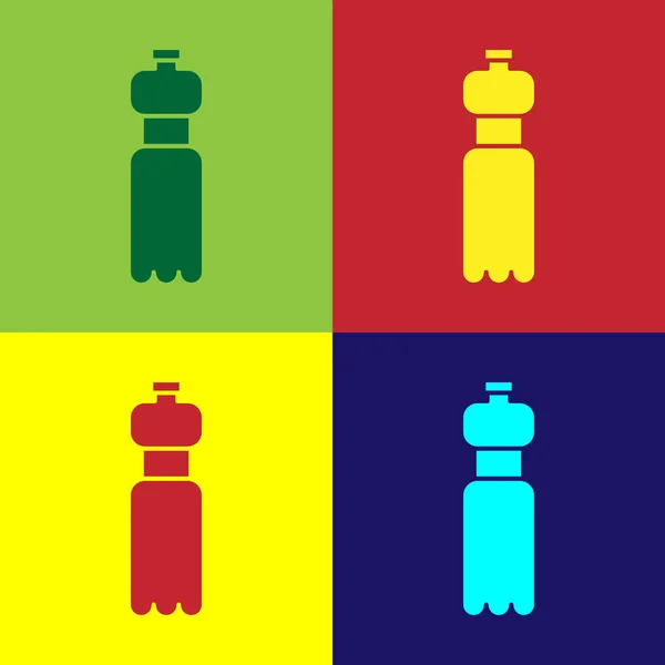 Renk Arkaplanında Izole Edilmiş Renkli Ikonu Soda Içme Tabelası Vektör — Stok Vektör