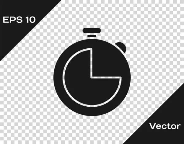 Graues Küchen Timer Symbol Auf Transparentem Hintergrund Kochutensilien Vektorillustration — Stockvektor