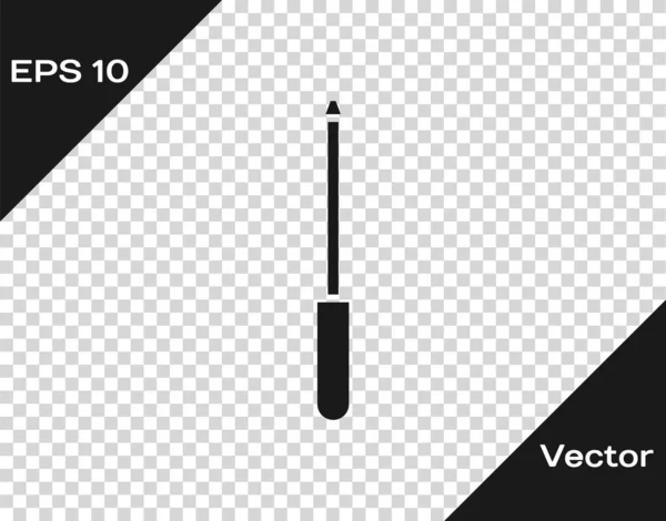 Graues Messer Spitzer Symbol Isoliert Auf Transparentem Hintergrund Vektorillustration — Stockvektor