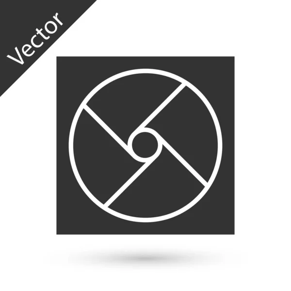 Grey Ventilation Icon Isolated White Background Vector Illustration — Stock Vector